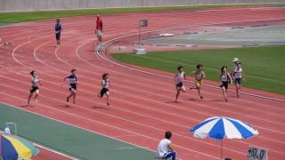 20150719群馬県国体予選女子記録会100ｍ4組