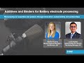 BASF’s solutions for Battery electrode processing