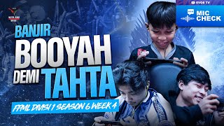 Tidak Menyerah, Sampai 4x Booyah!!! | MIC CHECK FFML DIVISI 1 SEASON 6 WEEK 4