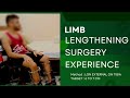 Limb Lengthening Surgery Patient's Experience. LON External Method on Tibia .  Dr. Amar Sarin