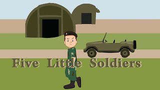 Five Little Soldiers | English Rhymes Five Little Soldiers For Kids | Wishvas World Wide