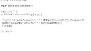 Java Part 17 Math functions