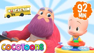 As rodas do ônibus 🚌e mais musicas infantis de Cleo e Cuquin 🎶 Cocotoons Brasil