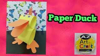 How to Make Paper Duck || Moving Paper Toys || Moving Paper Toys #paper #crafts #papercrafts paper
