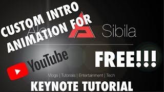 Create an Animated Intro for YouTube for FREE || Keynote Tutorial