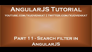 Search filter in AngularJS