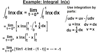 Calculus 2: Improper Integrals (9 of 16) Integral ln(x)