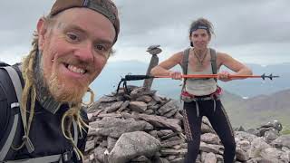 Scrambling and climbing on Beenkeragh ridge. Also Binn Chaorach in Irish -  the mountain of sheep