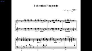Queen, Bohemian Rhapsody (Piano Cover, Sheet music, Bohemian Rhapsody OST)