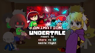 undertale react to chara knife fight | gya gacha