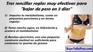 Bajar de peso en dos dias Bajar de peso en dos dias