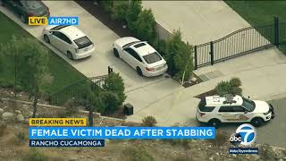 Woman dead, suspect outstanding after reported stabbing in Rancho Cucamonga, authorities say | ABC7