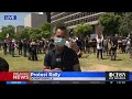 Protesters Denouncing George Floyd's Death Gather Outside City Hall