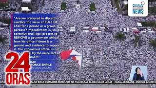 Enrile - Legal ang proseso ng impeachment; “Are we prepared to discard rule of law for...” | 24 Oras