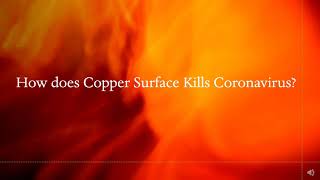 How does copper surface kill Covid19?