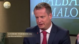 Anders Ygeman: ”C och V eniga om flyktingfrågan” - Malou Efter tio (TV4)