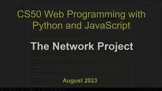 CS50 Network Project. (Web Programming with Python and JavaScript)