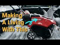 Making a Living with a Snow Thrower | Residential Snow Removal Business Vlog