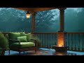 serene rainy night ambiance cozy porch u0026 fireplace sounds for relaxation