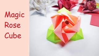 How To Make an Origami Magic Rose Cube | DIY Paper Crafts | DIY Handmade | Valerie Vann