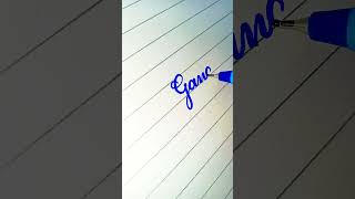 How to write the name "Gangu" 😍❤️in cursive #calligraphy #cursive #viral #shorts