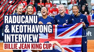 Emma Raducanu & Anne Keothavong Post-Match Interview - Billie Jean King Cup Qualifier 2024 | LTA