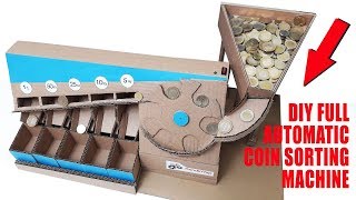 DIY Full Automatic Coin Sorting Machine V3. How To Make Coin Sorting Machine.