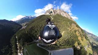 Death Start Sassongher wingsuit back cam