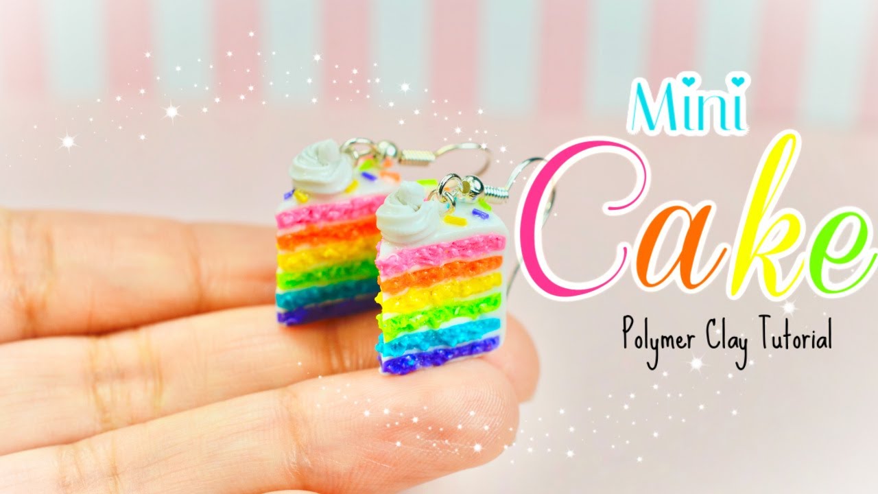 Easy Mini Cake Polymer Clay Tutorial Youtube