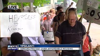 Ypsilanti housing protest by seniors