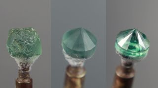 Gemstone Faceting, Progression of Cutting a Sapphire