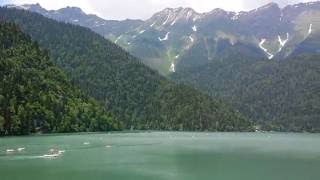 Panorama view of Lake Ritsa in Abkhazia