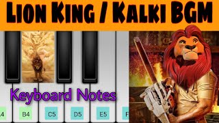 Lion King / Kalki mass BGM Keyboard Notes | Piano Tutorial