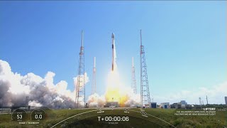 SpaceX launches Falcon 9 from Cape Canaveral carrying Starlink satellites