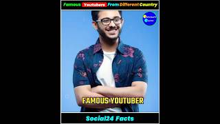 #shorts Famous Youtubers From Different Country| #carryminati #social24facts #viral #mrbeast |