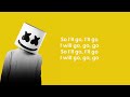 marshmello ft. bastille - happier(Lyrics Video)