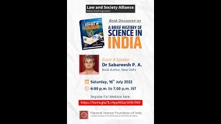 LSA Book Discussion on 'A Brief History of Science in India' - With Author Sabareesh PA