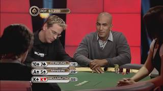 Hellmuth Gutted After Losing $10,000 to Minieri - Trip Aces vs. Kings