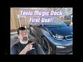 Tesla Magic Dock First Use - Charging a BMW on a Tesla Supercharger