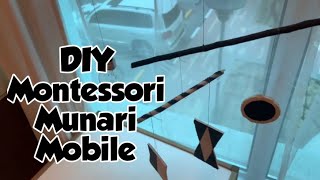 DIY Montessori Munari mobile |Easy no cost Montessori activity for 0 to 3 months old newborn babies|