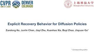 [CVPR 2026] Explicit Recovery Behavior for Diffusion Policies (REACH)