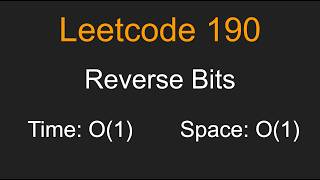 Reverse Bits - Leetcode 190 - Python
