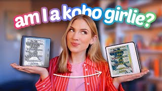unboxing my kobo libra color e-reader 🌈🦋 ditching kindle? & first impressions!