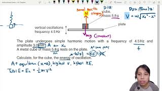 17.2c ON11 P43 Q3 Cube on Plate Contact | A2 Oscillation | Cambridge A Level Physics