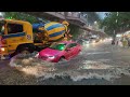 bangkok monsoon extreme heavy rain flooding sukhumvit road 🇹🇭 thailand