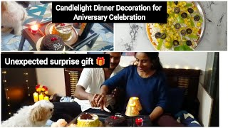 Candlelight Dinner Decoration for Aniversary Celebration | Unexpected surprise Gift to Husband