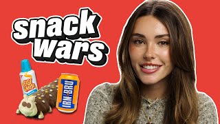 Madison Beer Becomes Queasy Reviewing UK and US Foods | Snack Wars