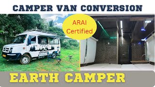 Camper Van Build and Tour | Earth Camper Bengaluru Karnataka | ARAI certified for van conversion.