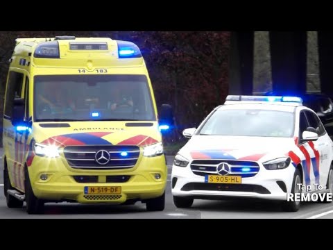 [Luchthoorn] Diverse Ambulances & Politie B Klasse Met Spoed In ...