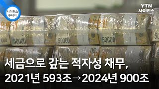 세금으로 갚는 적자성 채무, 2021년 593조 → 2024년 900조 / YTN 사이언스